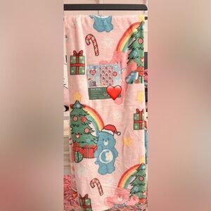 Care Bears Pink Christmas Plush Decorative Throw Blanket 50x70